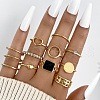 12Pcs Alloy & Rhinestone & Enamel Finger Rings WG2E3D2-16-1