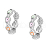 S925 Sterling Silver Evil Eye Hoop Earrings JF1110-2-4