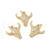 Rack Plating Brass Micro Pave  Cubic Zirconia Pendants KK-B068-24G-2