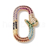 Rack Plating Brass Micro Pave Cubic Zirconia Twister Clasps KK-NH0002-18G-02-1