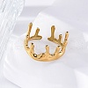 Marine Animal Theme 304 Stainless Stee Open Cuff Rings RJEW-Q005-01F-G-1