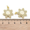 Brass Micro Pave Clear Cubic Zirconia Pendants KK-L213-019G-3