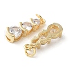 Brass Micro Pave Clear Cubic Zirconia Pendants KK-Q031-34G-2