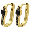 Ion Plating(IP) 304 Stainless Steel Enamel Rectangle Hoop Earrings EJEW-I316-05G-02-1