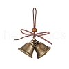 Iron Bell & Tibetan Style Alloy Pendant Decorations HJEW-JM03370-01-2