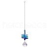 Glass Octagonal Beads Hanging Ornaments PW-WGDE37A-02-1