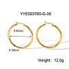 Exaggerated Stainless Steel Hoop Earrings HB2914-1-1