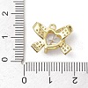 Rack Plating Brass Micro Pave Clear Cubic Zirconia Pendants KK-H463-10G-01-3