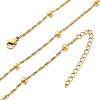 304 Stainless Steel Round Rope Chain Necklaces NJEW-C073-04G-4