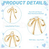 HOBBIESAY 12Pcs 2 Colors Brass Rhinestone Pendants KK-HY0003-75-5