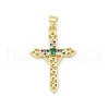 Brass Micro Pave Cubic Zirconia Pendants KK-D317-109G-1