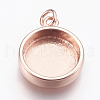 Brass Pendant Cabochon Settings KK-P146-06RG-1