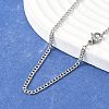 Tarnish Resistant Classic Plain 304 Stainless Steel Mens Womens Curb Link Chain Necklaces STAS-O037-114P-1
