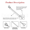 SUPERFINDINGS 2Pcs 2 Styles 304 Stainless Steel Chain Extender STAS-FH0002-31P-4