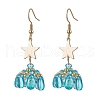 Star Glass Seed Beads Dangle Earrings EJEW-MZ00428-01-2