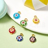 Handmade Millefiori Glass Pendants PALLOY-CJ00001-5
