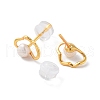 Natural Pearl Stud Earrings for Women EJEW-E303-19G-2