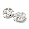 Brass Micro Pave Cubic Zirconia Charms KK-Q809-16G-2