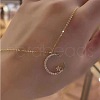 Brass Micro Pave Clear Cubic Zirconia Crescent Moon Star Pendant Necklaces for Women FS-WG2D574-01-3