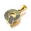 Golden 304 Stainless Steel Pendants STAS-K300-01G-Q-2