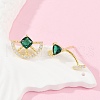 S925 Sterling Silver Cubic Zirconia Stud Earrings EJEW-V019-01G-1