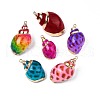 Spray Paint & Electroplate Spiral Shell Pendants SSHEL-S262-03-2
