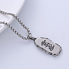 Stylish Stainless Steel Om Mani Amulet Pendant Necklaces for Men VQ2787-3