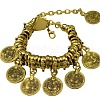 Vintage Style Alloy Coin Tassel Anklets for Women FS-WGA8430-03-2