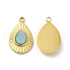 Natural Turquoise Teardrop Charms STAS-J401-VC664-2