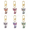 6Pcs Alloy Enamel Pendant Decoration HJEW-JM01009-1