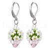Glass Seed Beads Leverback Earrings EJEW-MZ00324-02-2