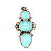 Retro Synthetic Turquoise Pendants PW-WG7292F-11-1
