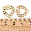 Brass Clear Cubic Zirconia Pendants KK-N254-32G-3