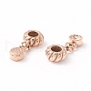 304 Stainless Steel European Dangle Charms STAS-M298-16RG-2
