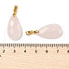Natural Rose Quartz Pendants G-L614-D03-G02-3