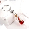 Glass Wishing Bottle Pendant Keychain PW-WG5EE2B-04-1
