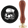 Brass Wax Seal Stamp with Handle AJEW-WH0184-1065-1