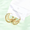 304 Stainless Steel Hoop Earrings EJEW-Z098-29G-3