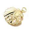 Brass ABS Plastic Pearl Pendants KK-V011-59G-2