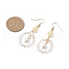 304 Stainless Steel with Acrylic Studs Dangle Earrings EJEW-JE05962-01-3