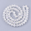 Electroplate Glass Beads Strands EGLA-T018-01-C04-2