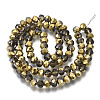 Electroplate Transparent Glass Beads Strands EGLA-A034-T8mm-O19-2