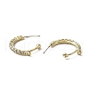 Brass Glass Rhinestone Stud Earring Findings FIND-WH0125-64-2