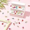 40Pcs 5 Colors Transparent Glass Charms PALLOY-FS00023-7