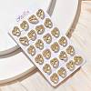 Valentine's Day Heart Brass Micro Pave Clear Cubic Zirconia Stud Earrings EJEW-D305-22G-02-2