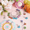 24Pcs 6 Colors Alloy Enamel Pendant Decorations HJEW-SC00046-4