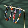 Cellulose Acetate(Resin) Half Hoop Earrings KY-S163-374-1