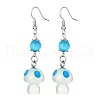 Resin Mushroom Dangle Earrings EJEW-JE05398-3