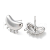 Brass Stud Earring Findings KK-A215-02P-2
