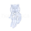 Woven Net/Web with Feather & Fox Head DIY Food Grade Silicone Molds SIMO-PW0017-19A-1